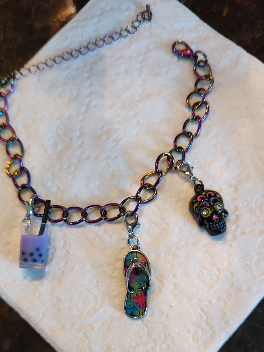 Custom Made Kids Bracelet With Three Removable Charms